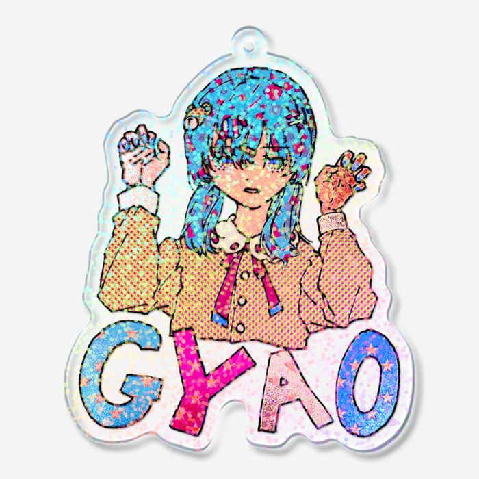 ホログラムアクリルキーホルダー - 70 × 70mm(グリッター)