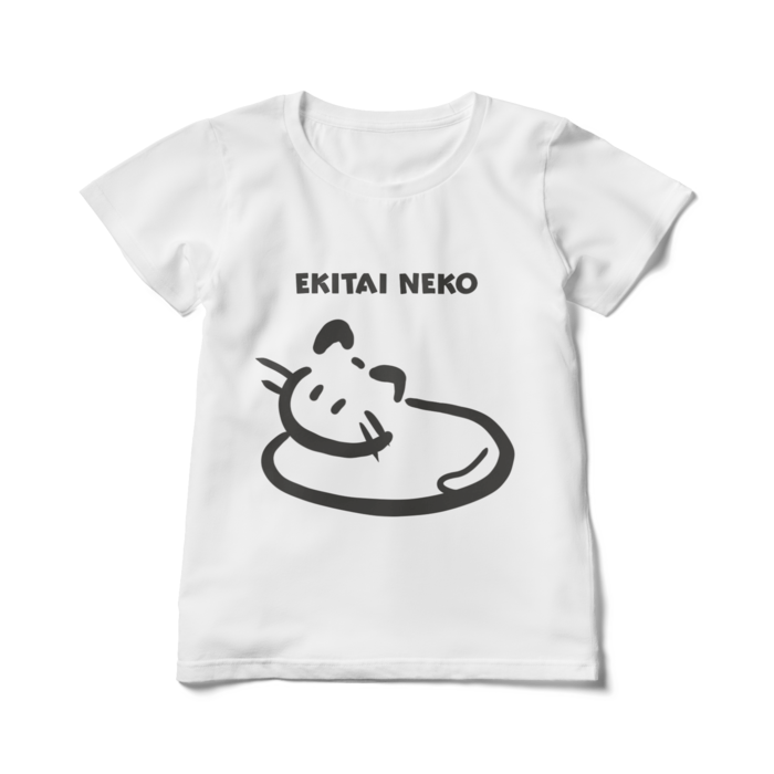 白レディースTシャツ - L - ブラック