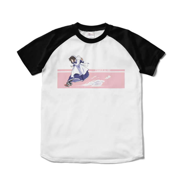 ラグランTシャツ - S - ホワイト×ブラック
