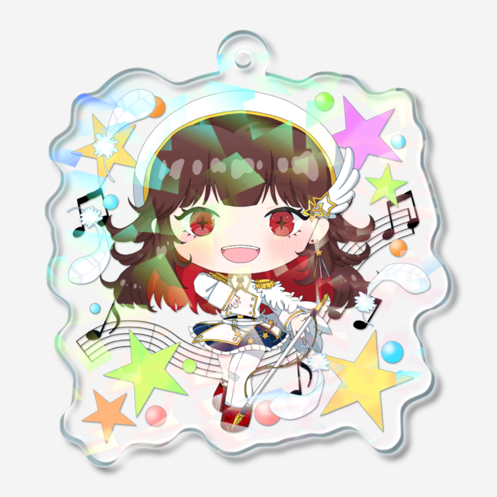 ホログラムアクリルキーホルダー - 50 × 50mm