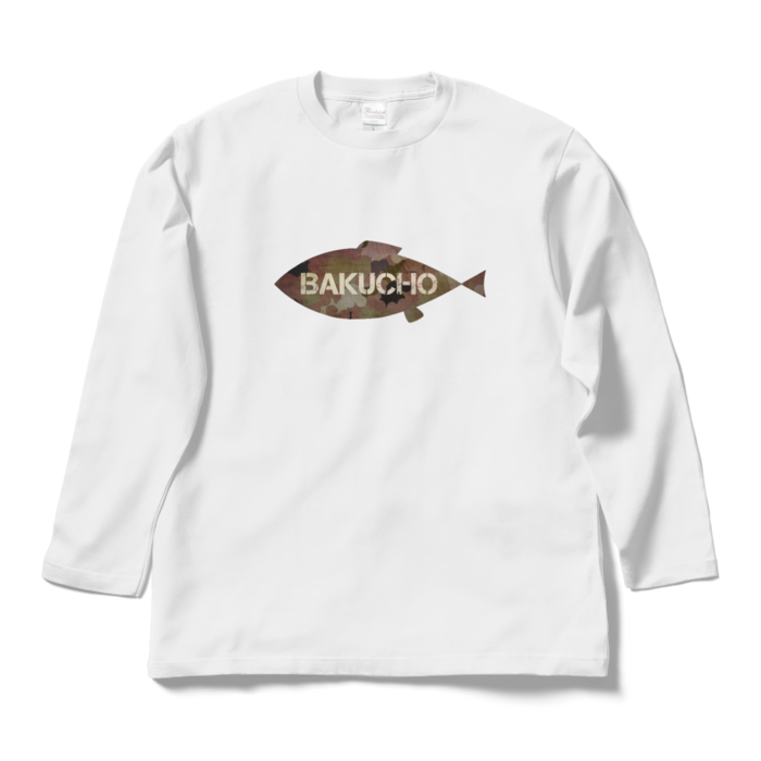 お魚ロゴ長袖シャツ - L - ホワイト