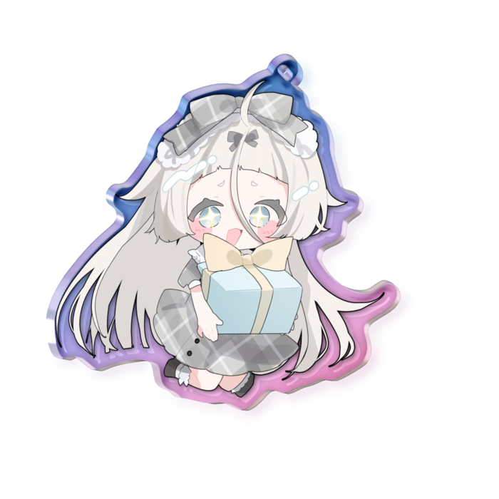 オーロラアクリルキーホルダー - 70 × 70mm