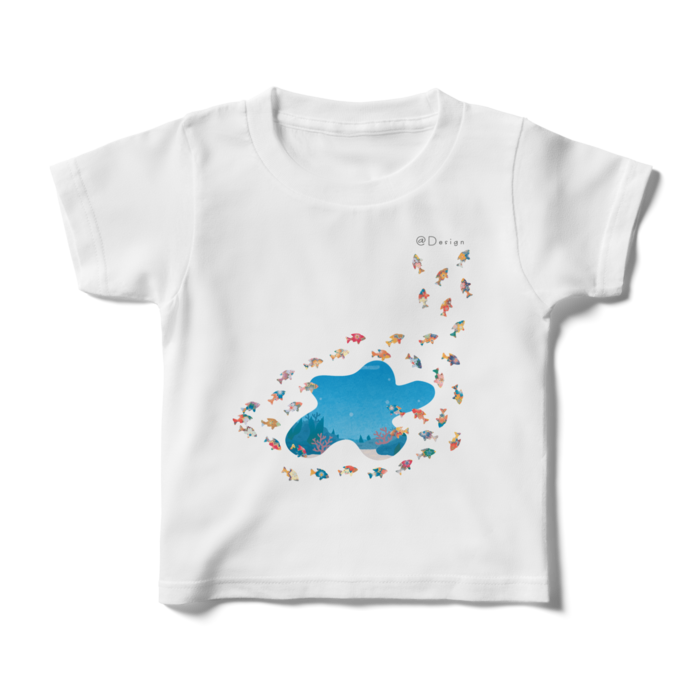 Kids おさかなtシャツ ホワイト 親子ペアルック Design Booth