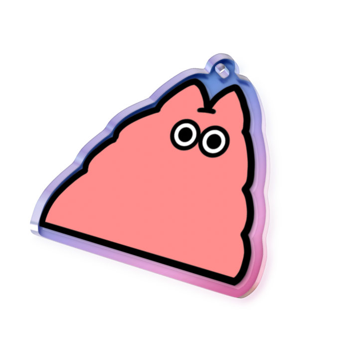 オーロラアクリルキーホルダー - 50 × 50mm(01_Red)