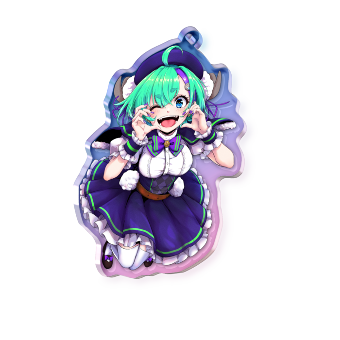 オーロラアクリルキーホルダー - 70 × 70mm