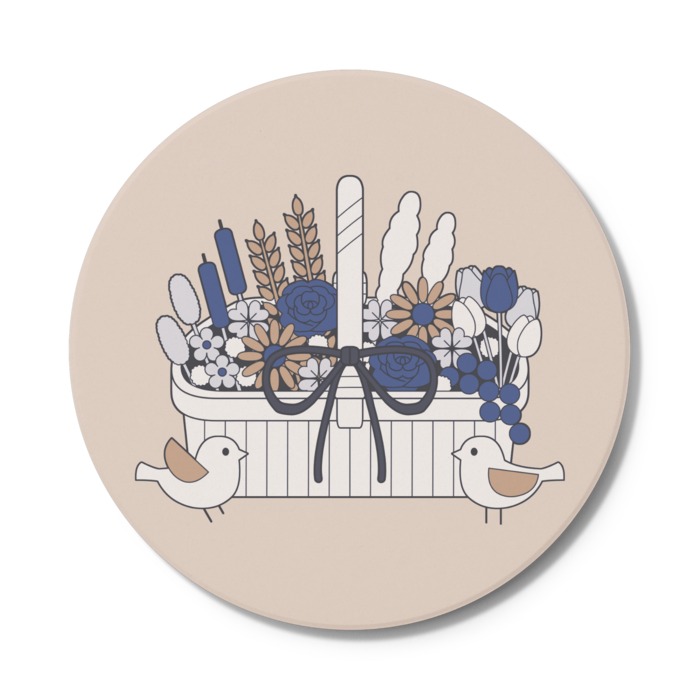 コースターA　円形　ベージュ