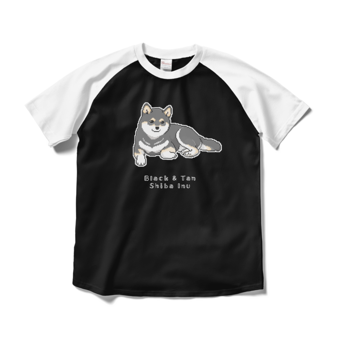 ラグランTシャツ - M - ブラック×ホワイト/Raglan T-Shirt (Size M) Black & White