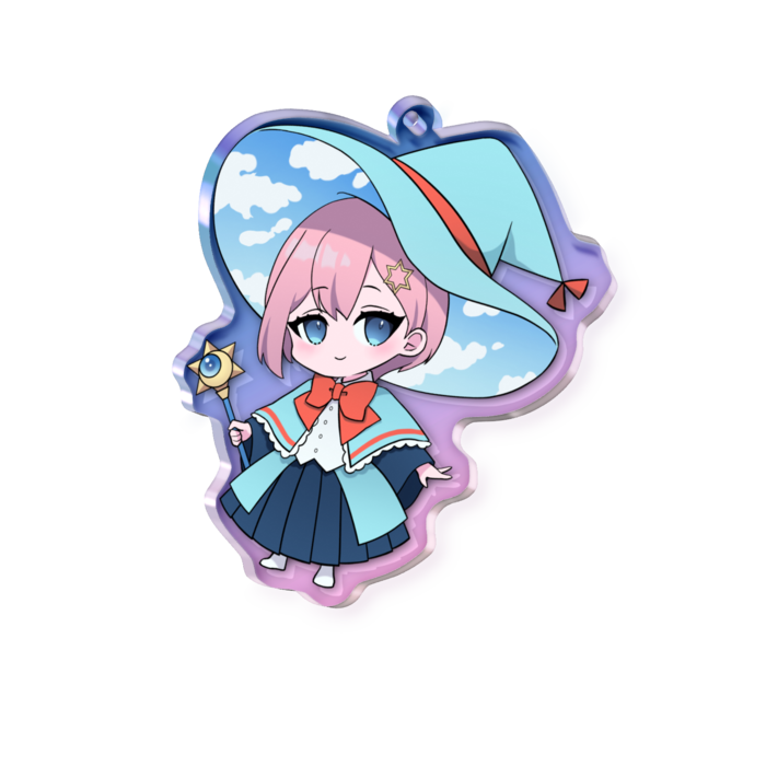 オーロラアクリルキーホルダー - 70 × 70mm