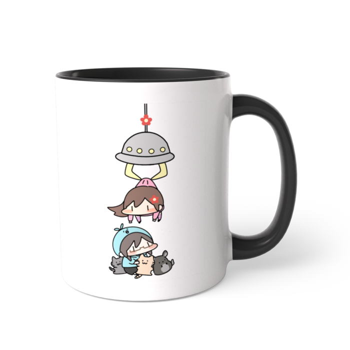 ゆか。ブラック ツートンカラーマグカップ - 直径 8.2cm / 高さ 9.5cm(5)