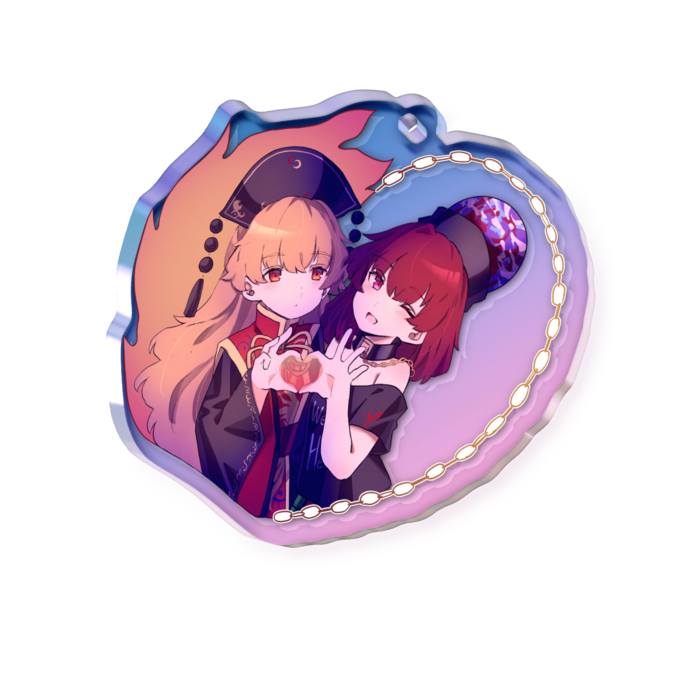 オーロラアクリルキーホルダー - 50 × 50mm