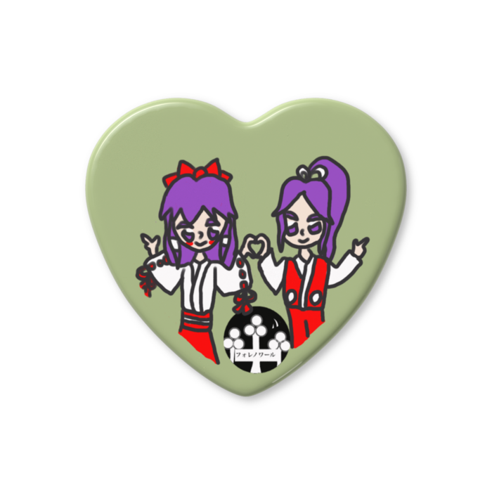 明羅＆靈夢_ハート缶バッジ