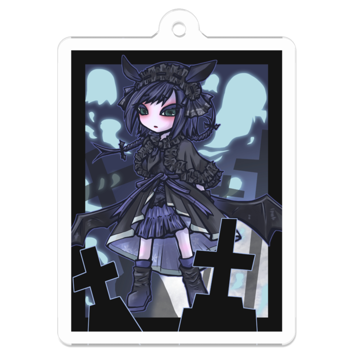 アクリルキーホルダー角形 - 50 x 50 (mm)(角形)