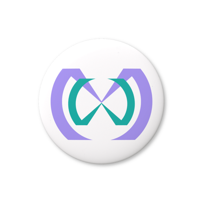 M2ロゴ 缶バッジ（ホワイト） - 32mm