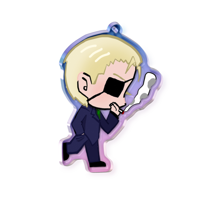 オーロラアクリルキーホルダー - 70 × 70mm