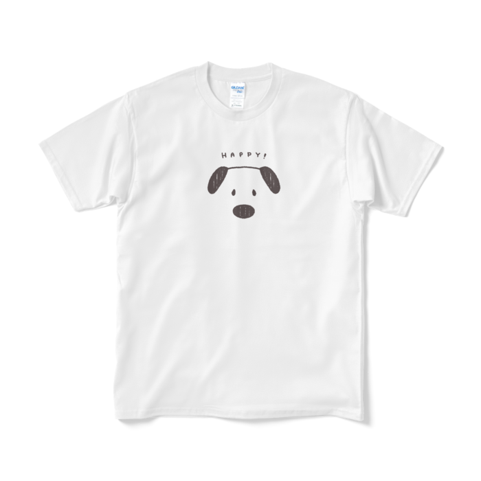 ハッピーわんこ Tシャツ（短納期） - M - ホワイト