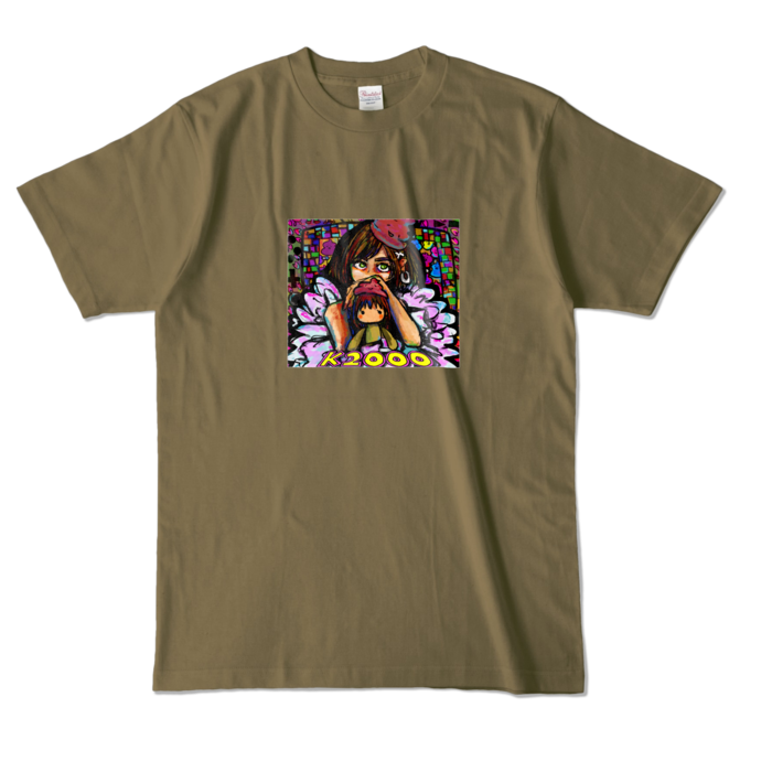 カラーTシャツ - L - オリーブ (濃色)