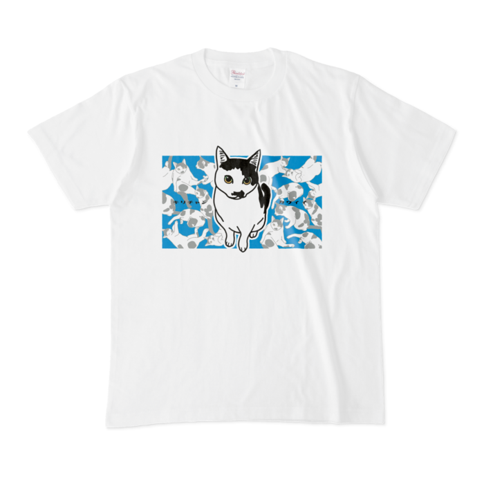見上げるキリチャンカワイイTシャツ - M - 白