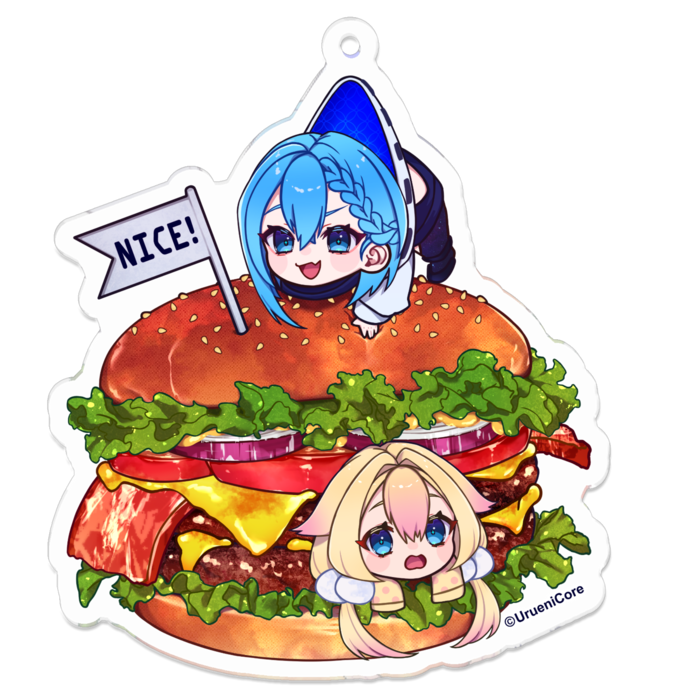 アクリルキーホルダー / Acrylic key ring - 70 x 70 (mm)