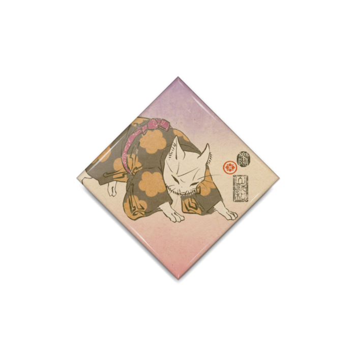 にんじん 缶バッジ - ひし形