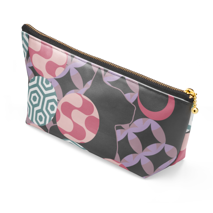 ポーチ - 長さ21.5cm / 高さ10cm - ブラック