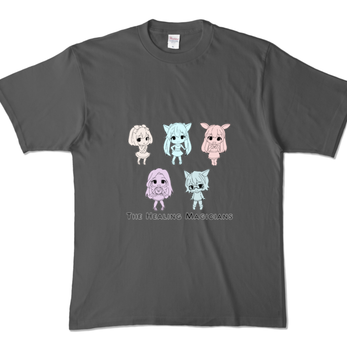 カラーTシャツ - XL - チャコール/モノトーン柄