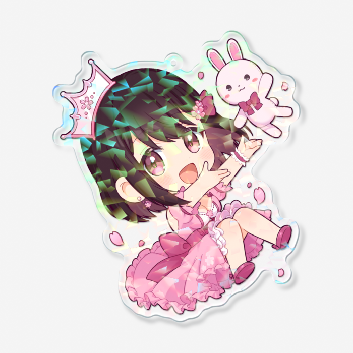 ホログラムアクリルキーホルダー - 100 × 100mm