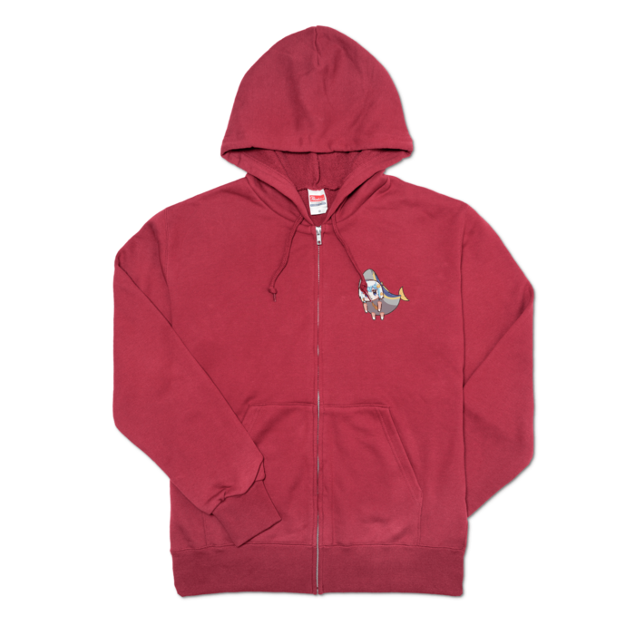 ジップパーカー - M - バーガンディ
