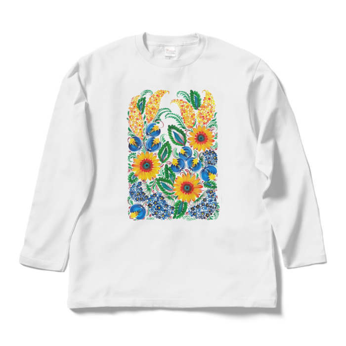 ロングスリーブTシャツ(向日葵) - L - ホワイト