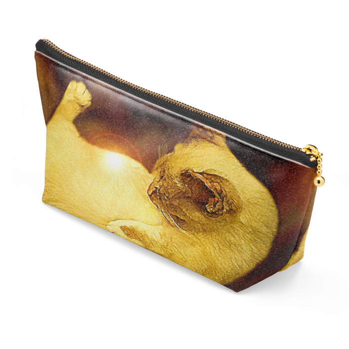 ポーチ - 長さ21.5cm / 高さ10cm - ブラック