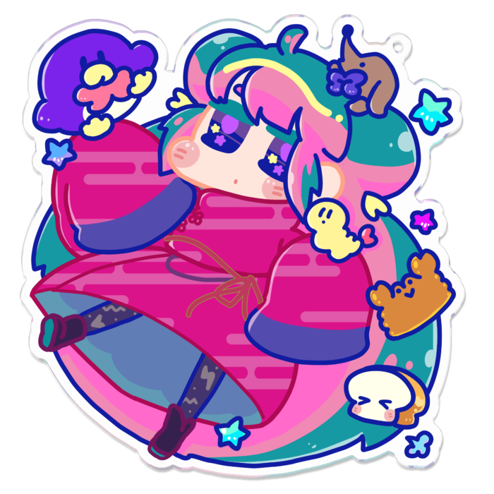 アクリルキーホルダー（コーティング） - 100 x 100 (mm)