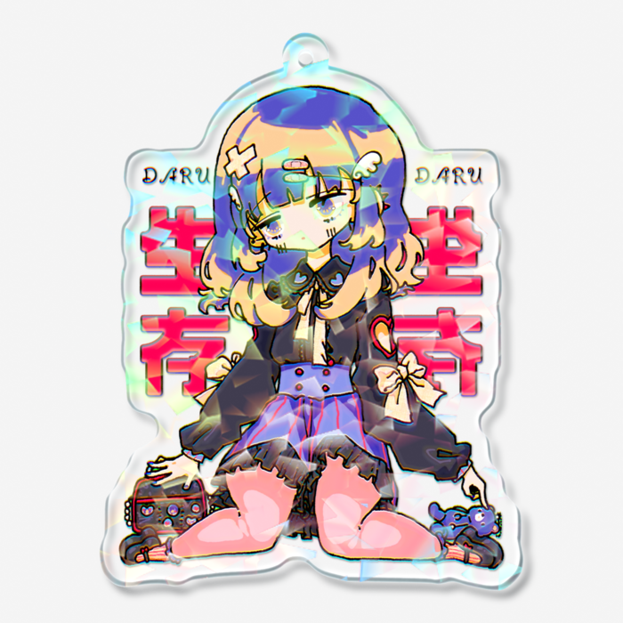 ホログラムアクリルキーホルダー - 70 × 70mm(nml-クリスタル)