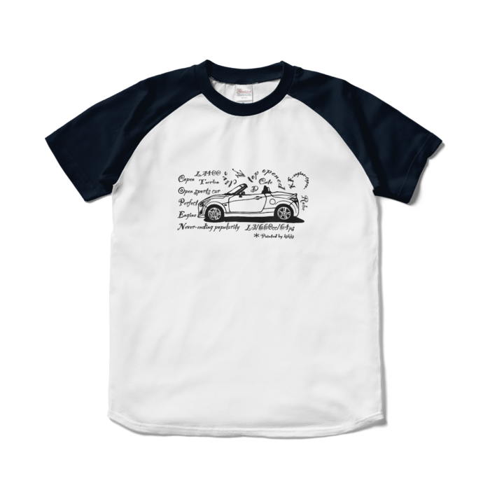 - S - ホワイト×肩ネイビー