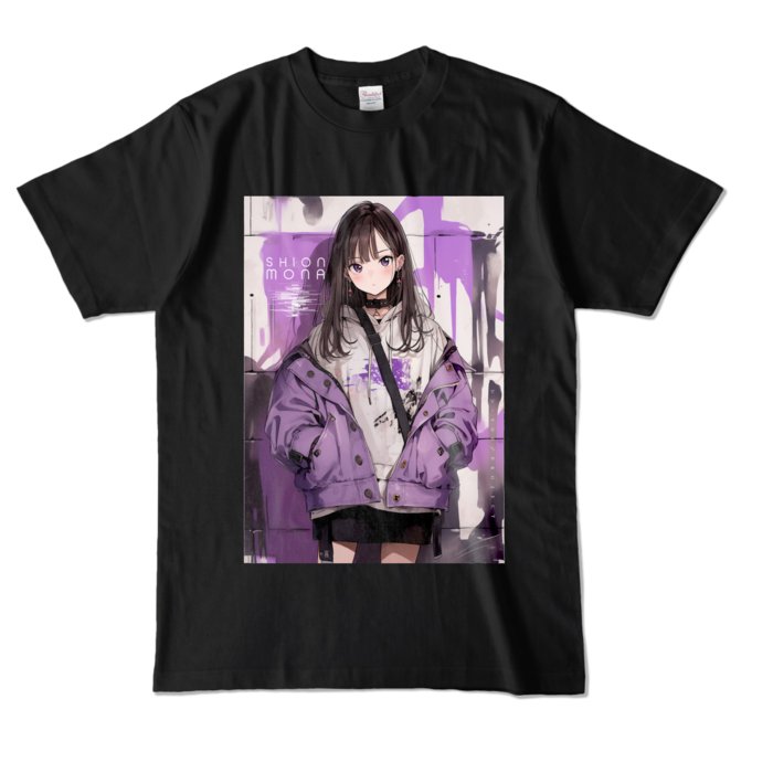 カラーTシャツ - L - ブラック (濃色)もな