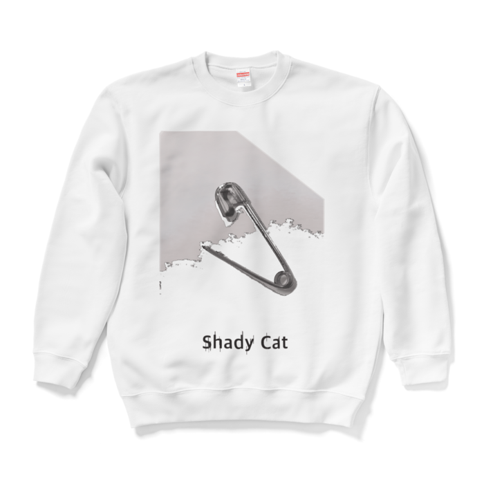 Shady Cat アンゼンピンプリントスウェット ホワイト Shady Cat Booth