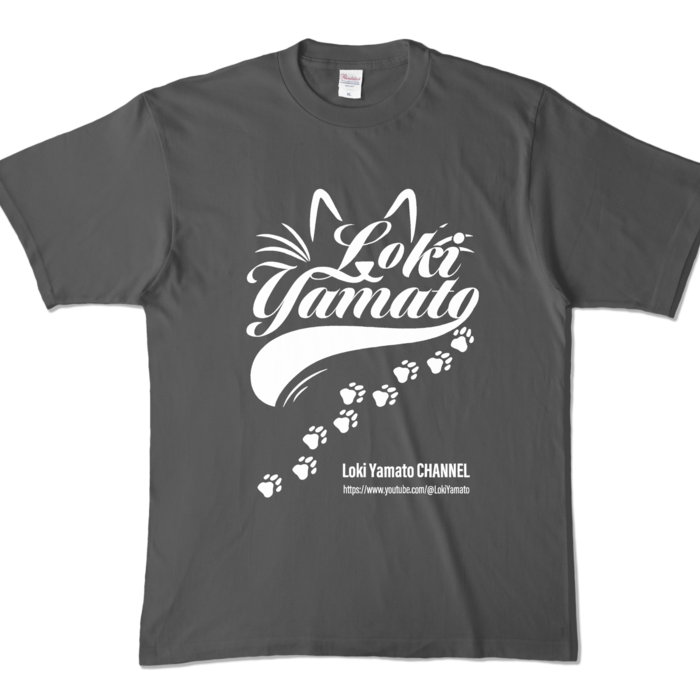 Loki Yamato ロゴTシャツ - XL - チャコール (濃色)