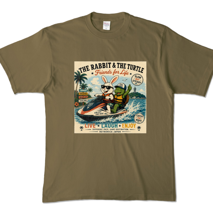 カラーTシャツ - XL - オリーブ (濃色)