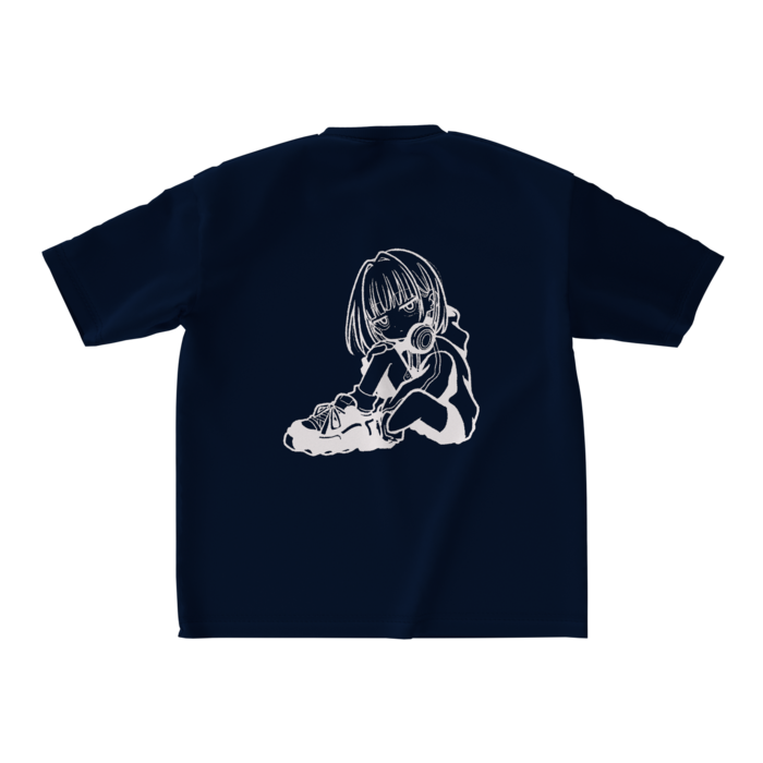 ビッグシルエットTシャツ - M - ネイビー