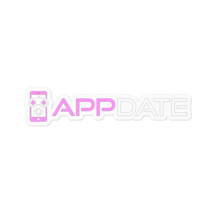 Appdateステッカー ピンク ホワイト Appdate Booth