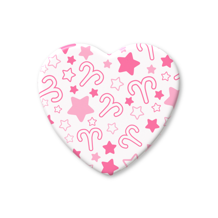 ハート缶バッジ - 57 × 52.5mm