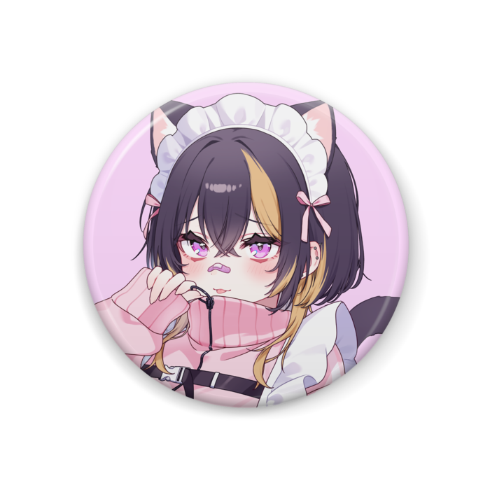 猫メイド 缶バッジ - 44mm