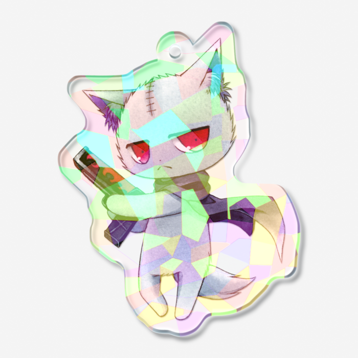 ホログラムアクリルキーホルダー - 50 × 50mm