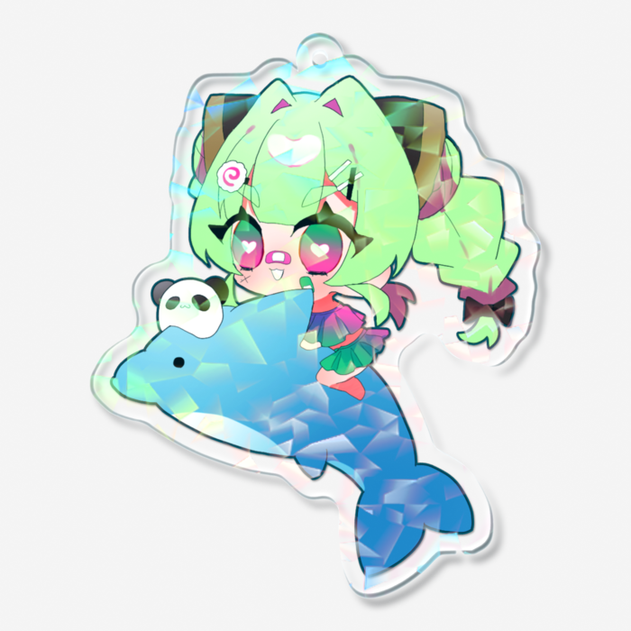 ホログラムアクリルキーホルダー - 70 × 70mm