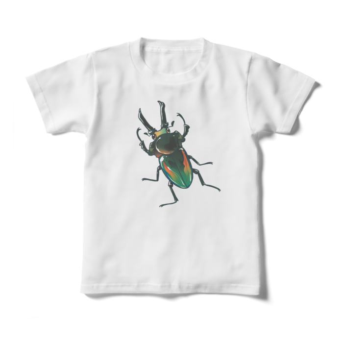 キッズTシャツ(ニジイロクワガタ/オレンジ)130cm