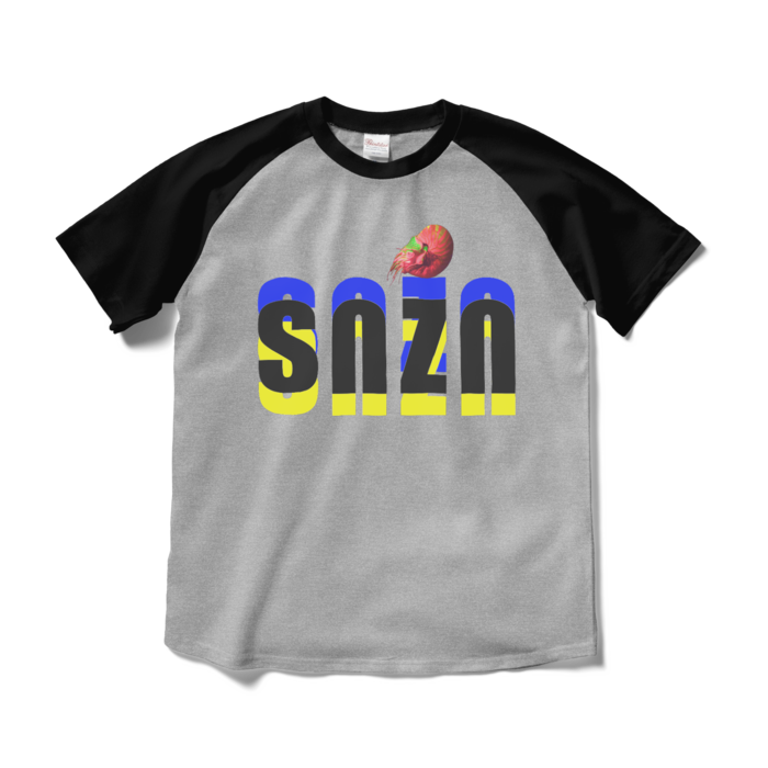 ラグランTシャツ - M - 杢グレー×ブラック