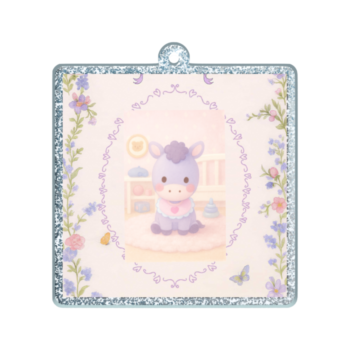 ラメアクリルキーホルダー - 50 × 50mm