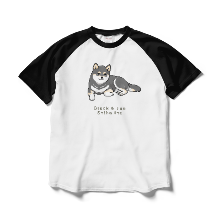 ラグランTシャツ - L - ホワイト×ブラック/Raglan T-Shirt (Size L) White & Black