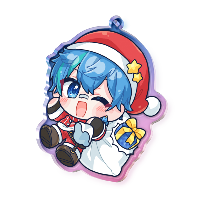 オーロラアクリルキーホルダー - 70 × 70mm