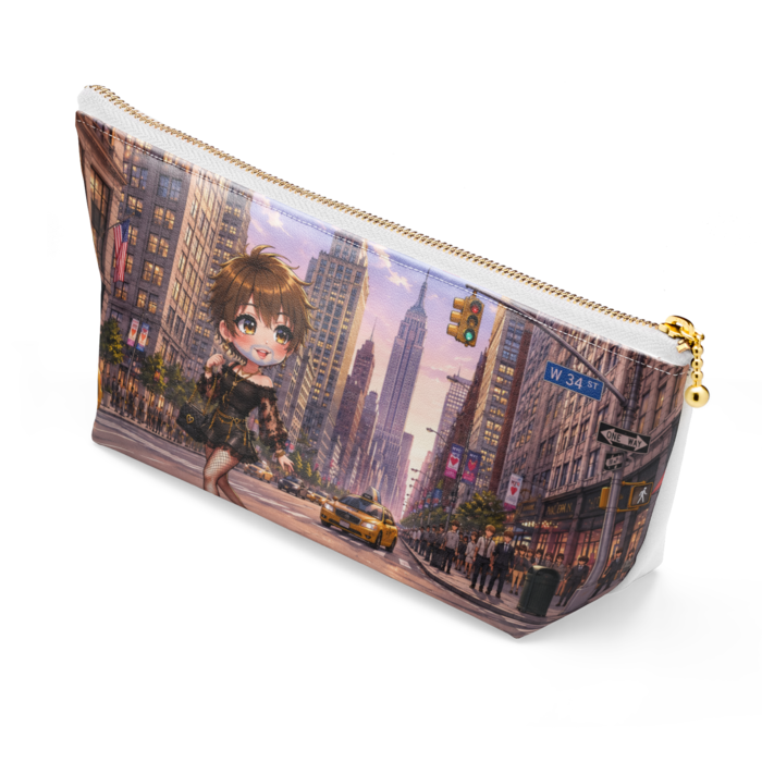 ポーチ - 長さ21.5cm / 高さ10cm - ホワイト