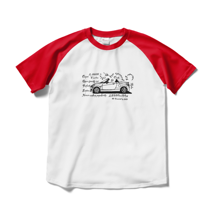 - M - ホワイト×肩レッド