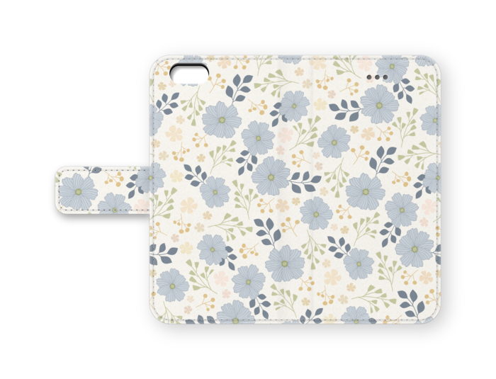 手帳型iPhoneケース Blue Flower - iPhone6